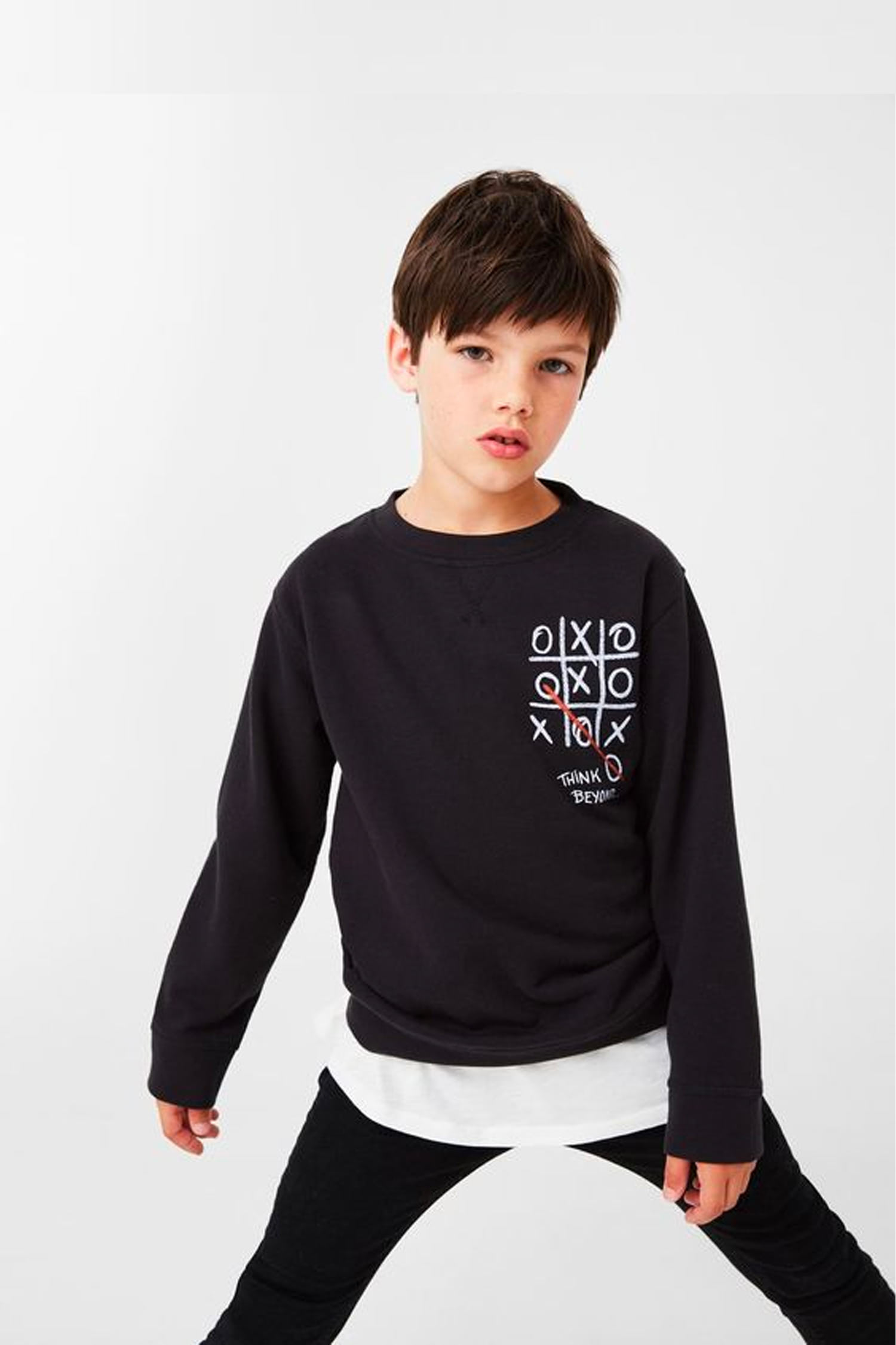 Black check texture shirt